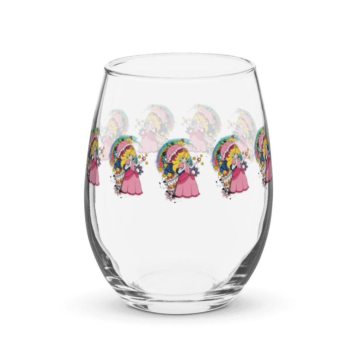 Princess Peach by StephyJ Stemless Wine Glass product image (1)