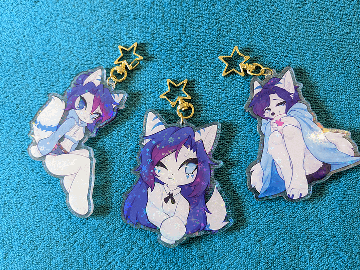 Teatime fox - Keychain (holo effect) product image (2)