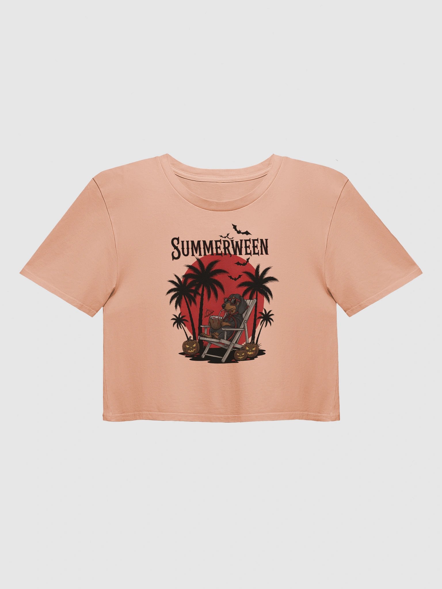 Summerween Vampire Dachshund Crop Top product image (1)