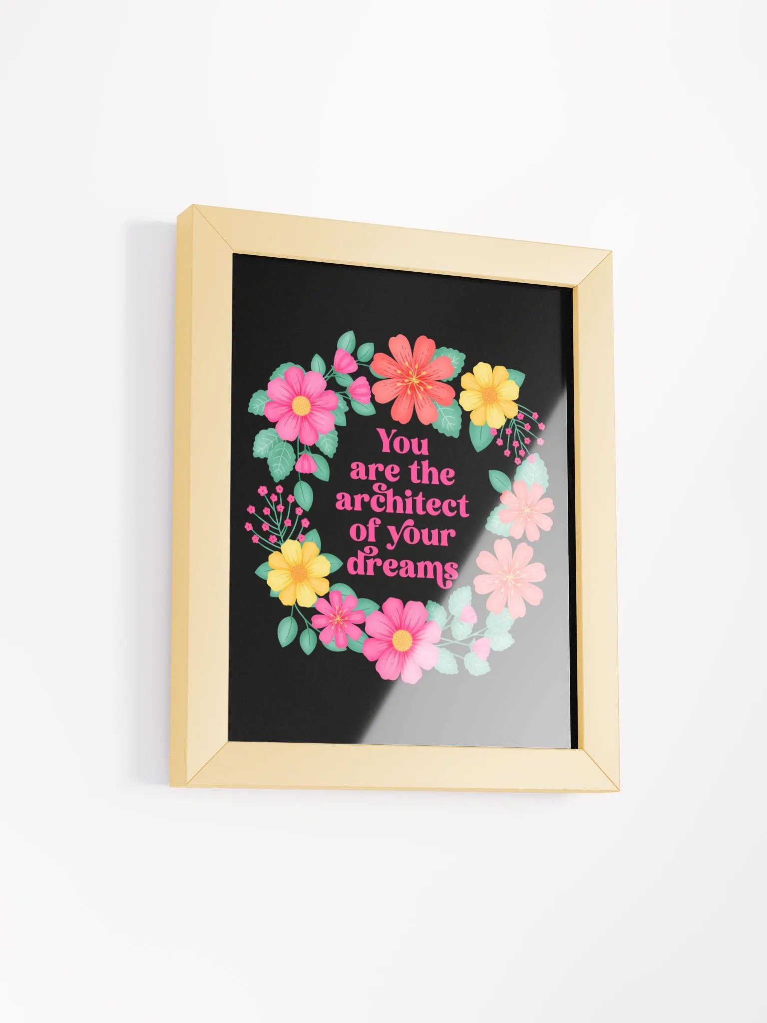 You are the architect of your dreams - Motivational Wall Art Black product image (2)