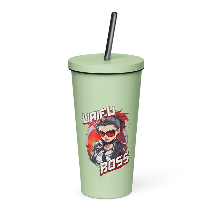 Waifu Boss 20 oz Tumbler Cup - Mint - Insulated Tumbler with a Straw v1 product image (1)