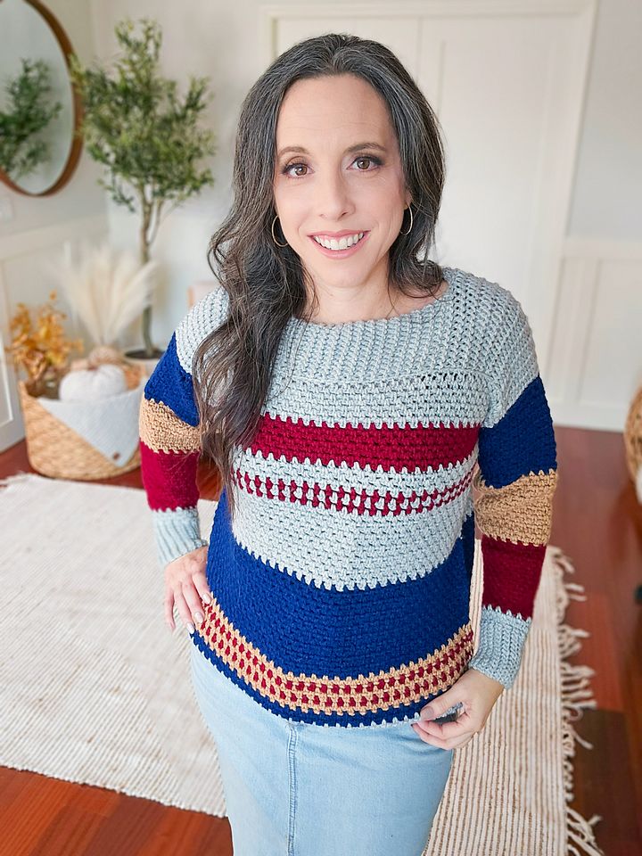 Gingersnap Sweater Crochet Pattern (9 sizes) product image (1)
