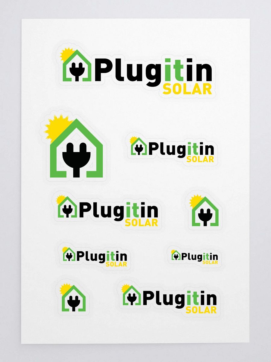 Plug It In Solar High-Quality Sticker Sheet with Custom Background product image (3)
