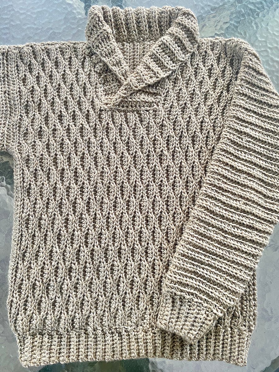 Crochet sweater for men Written Pattern product image (3)