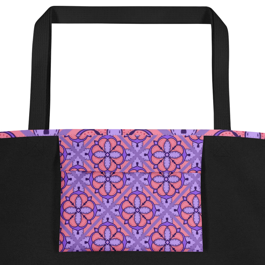 Peach and Lilac Symmetry Pattern All Over Print Tote product image (4)