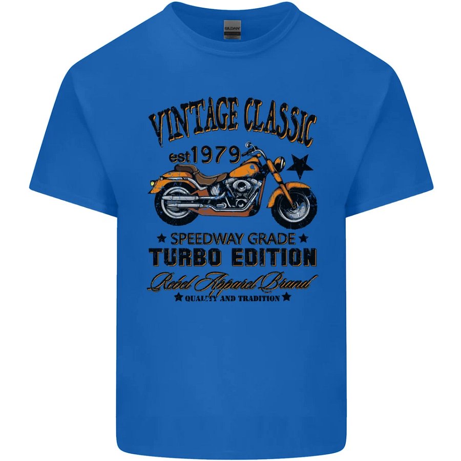 Vintage Classic Motorcycle Motorbike Biker Kids T-Shirt Boys Girls product image (3)