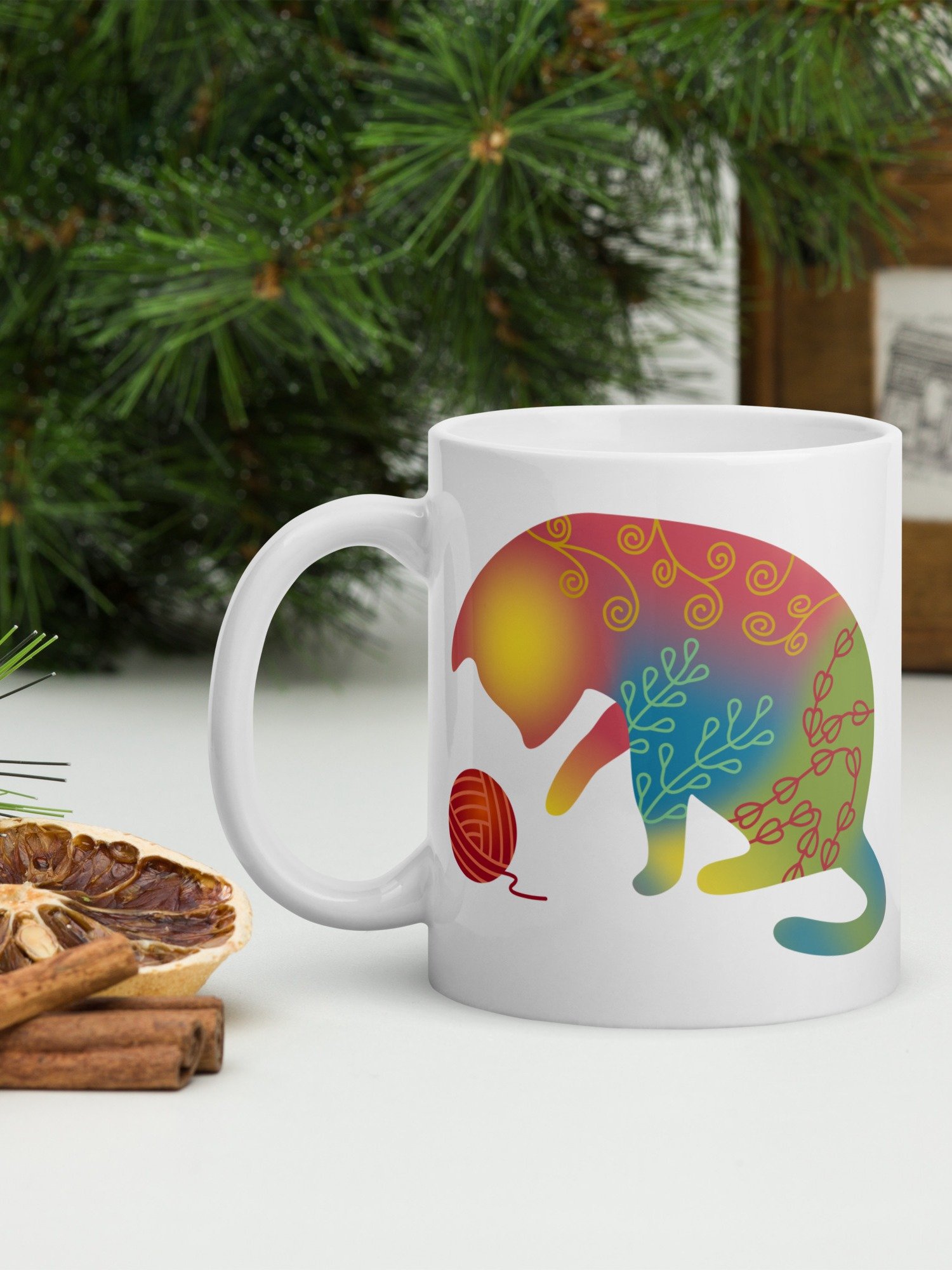 Cat with Yarn 11 oz Mug product image (2)