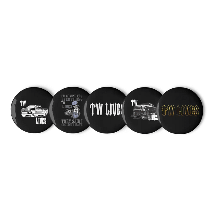 TW LIVES Pickup Truck Pin Button Set product image (1)