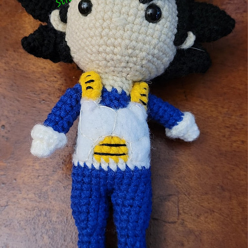 One of the latest #finished items is #Vegeta from #dragonballz. #Goku is almost done now too. #fiberartist #fiberarts #crafte...