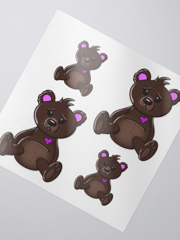 Anxious Teddy Coloured Stickers product image (1)