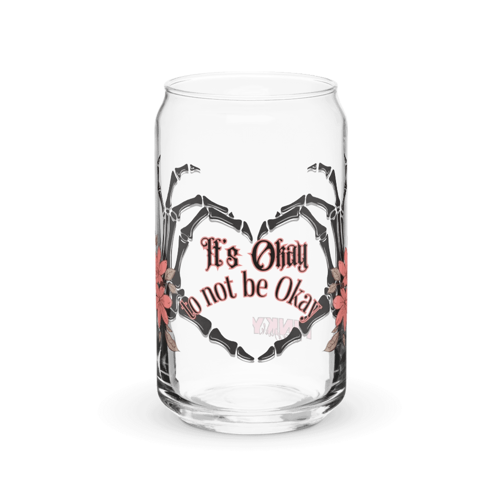 It's Okay to not be Okay pinkyafterdark Glass Can product image (1)