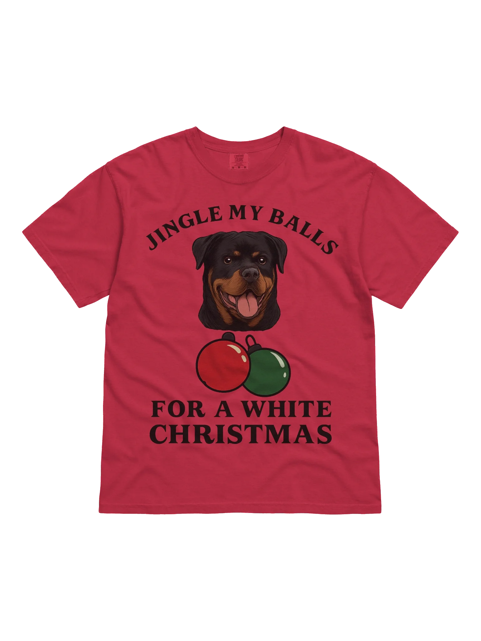 Jingle My Balls Rottweiler Christmas T-Shirt product image (7)