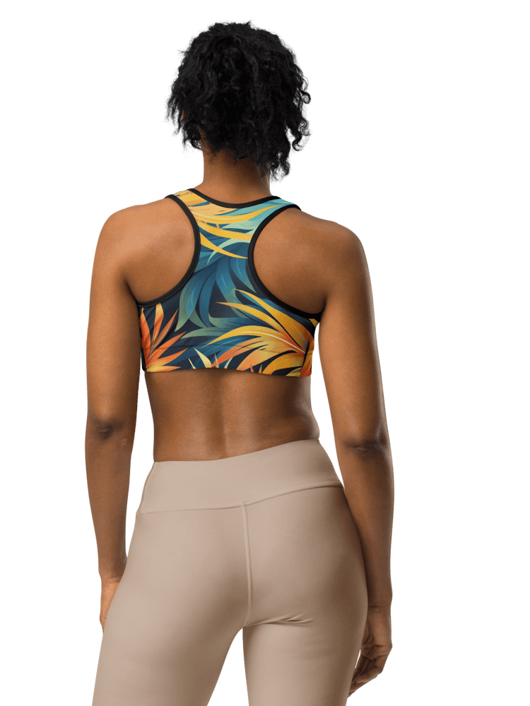 Tropical Flow All-Over Print Sports Bra product image (2)