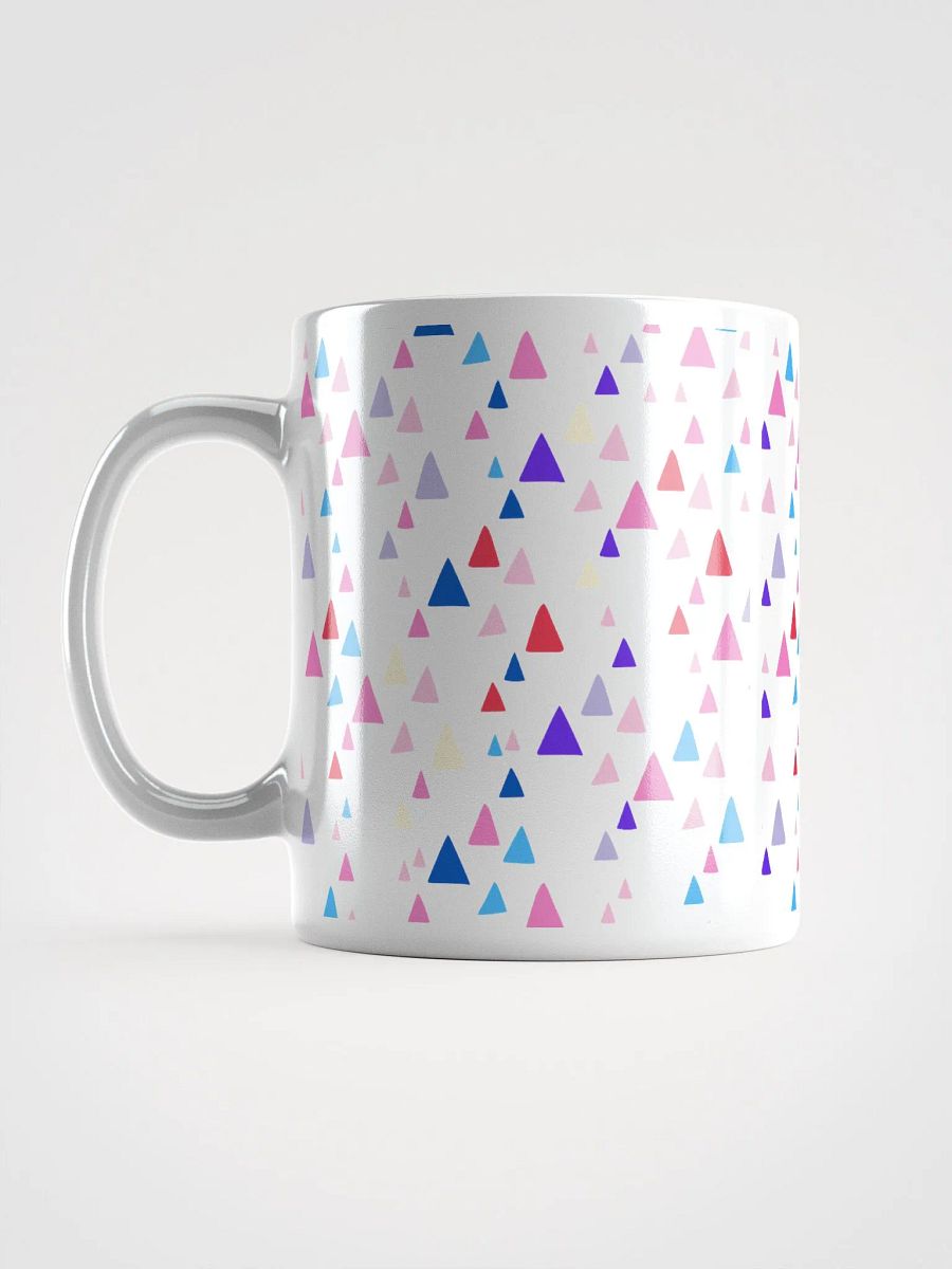 Multicolor Abstract Triangles White Mug product image (7)