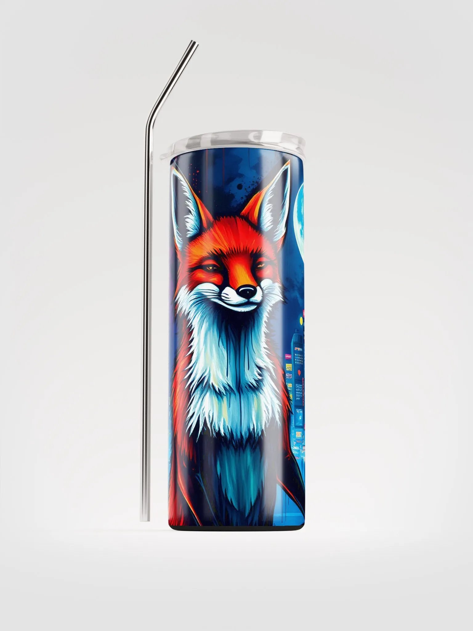 Neon Fox Nightlife Stainless Steel Tumbler product image (1)