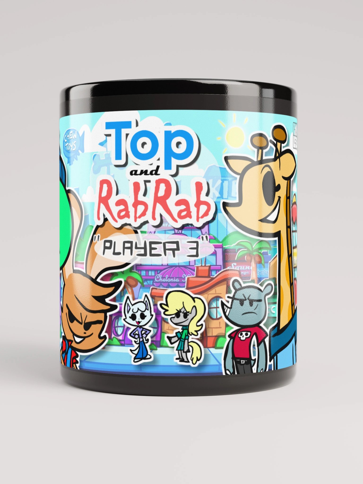 Top and RabRab - Player 3 Black Mug product image (2)