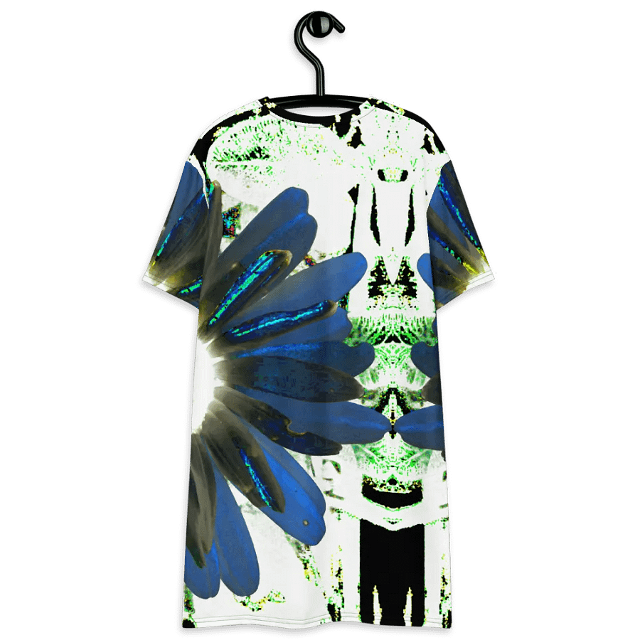 Cool Abstract Daisy Flowers Ladies T Shirt Dress product image (8)