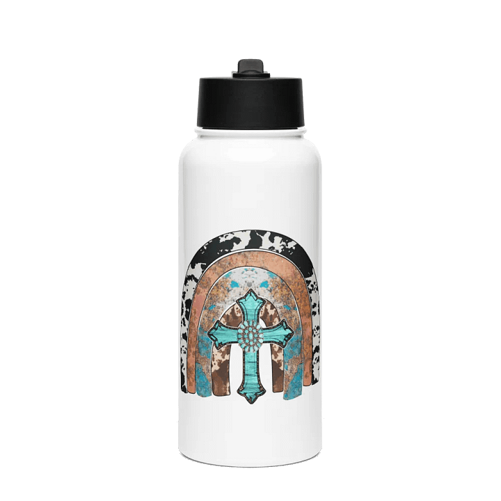 Jesus Rainbow Cowhide - Stainless Steel Sports Water Bottle product image (1)