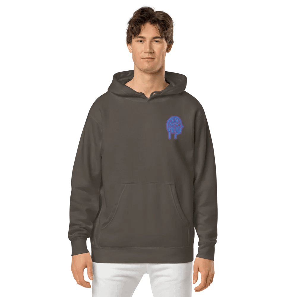 In My Head (L.C. violet design) embroidered pigment hoodie product image (2)