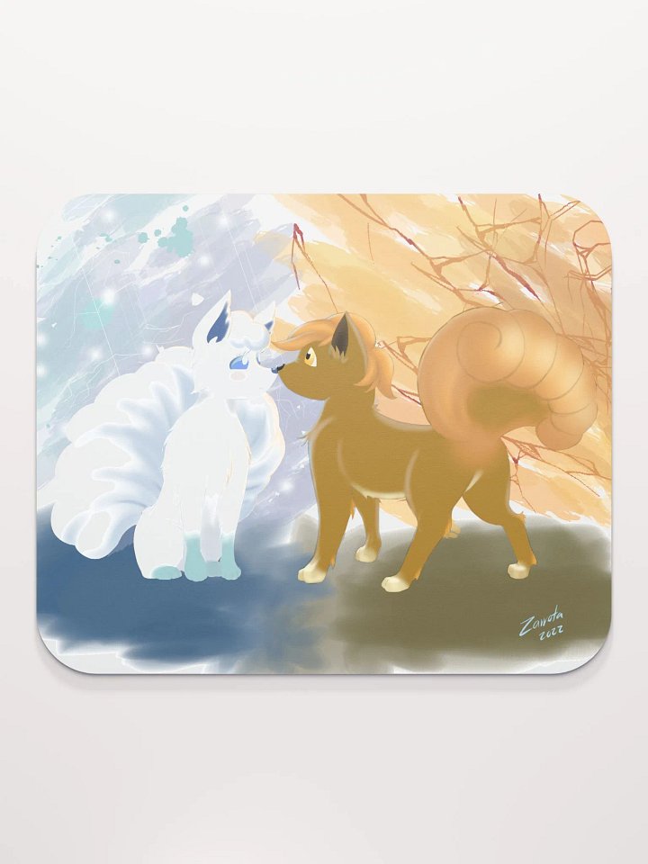 Snow and Fire Vulpix Mousepad product image (2)