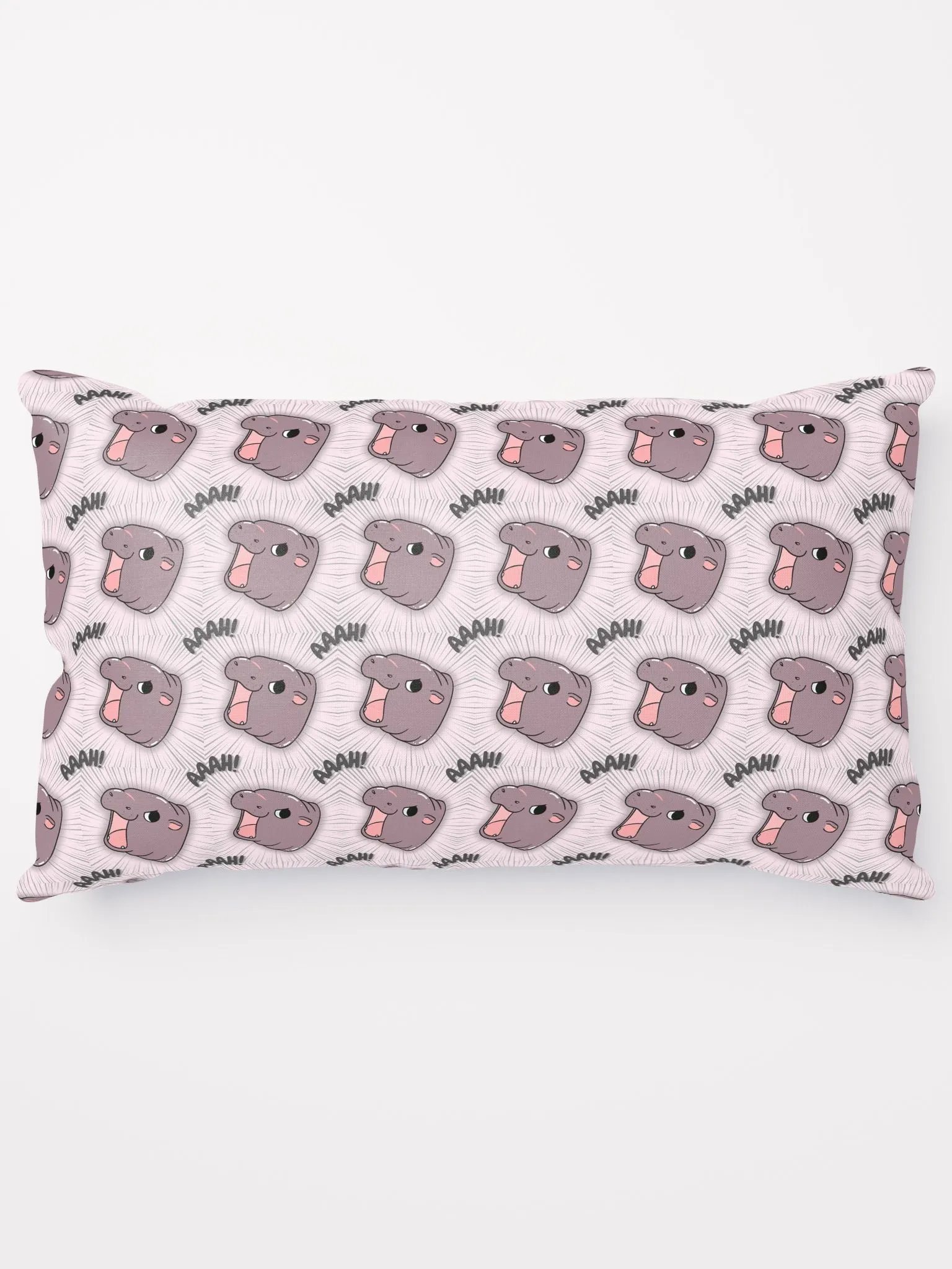 MOODENG'S LIGHT PINK AAAH! PILLOW! product image (1)