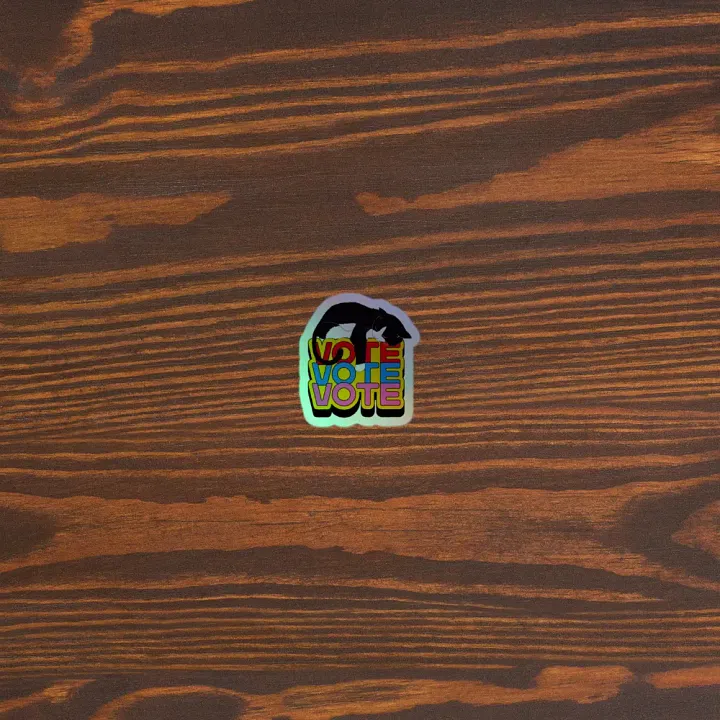 Vote Cat Slumbering Holographic Sticker product image (2)