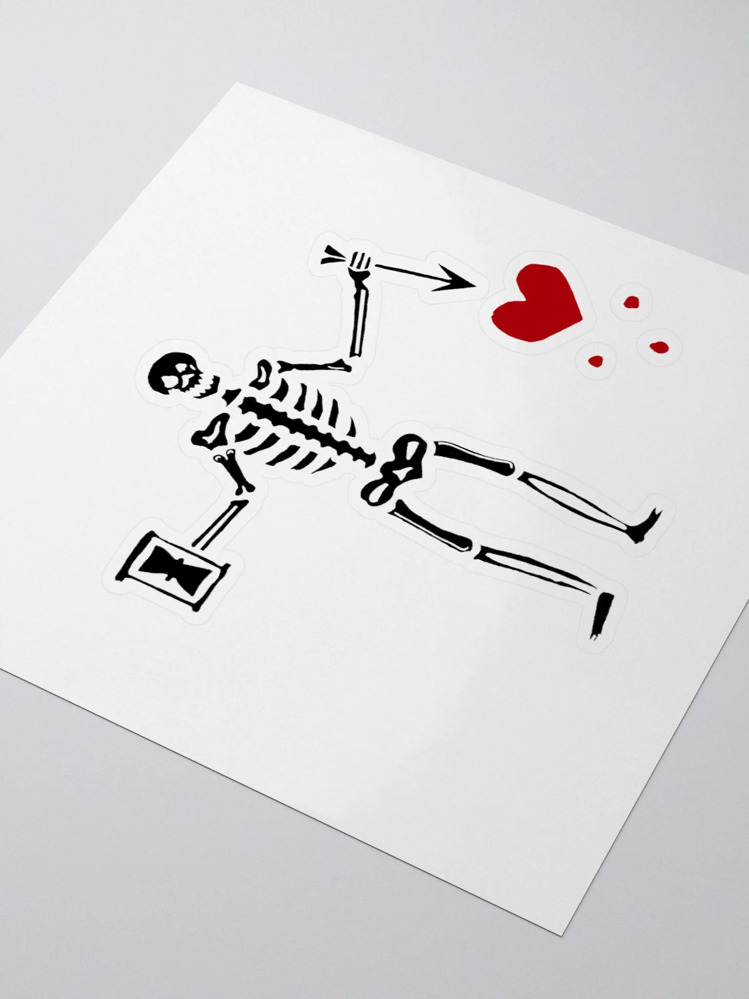 Skeleton Stabbing A Heart Stickers product image (7)