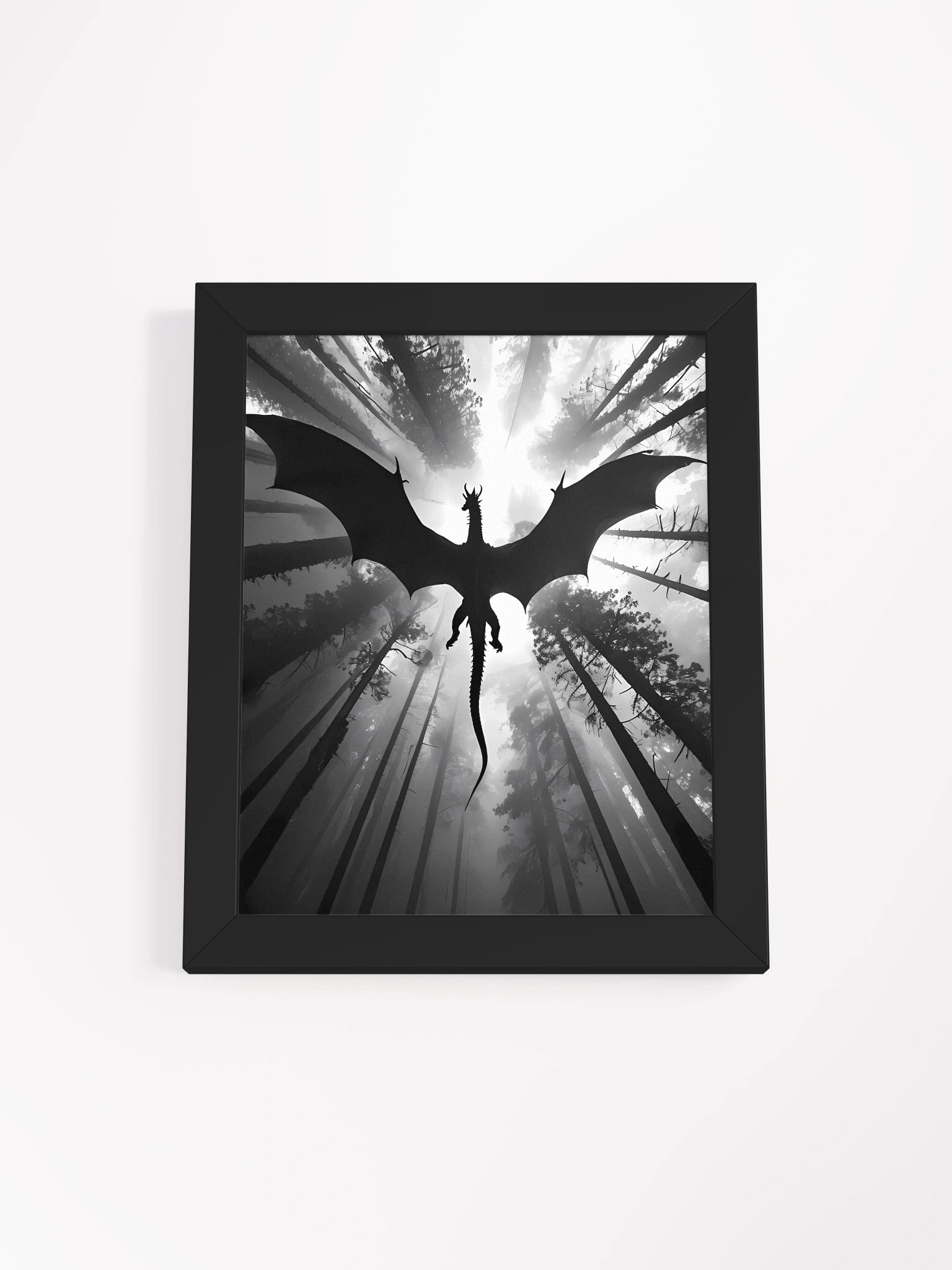 Mystical Dragon Silhouette Framed Poster product image (2)