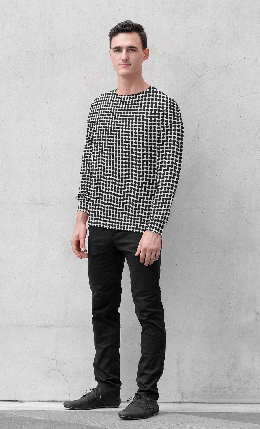 Abstract Black and White Chain Unisex Sweatshirt product image (3)