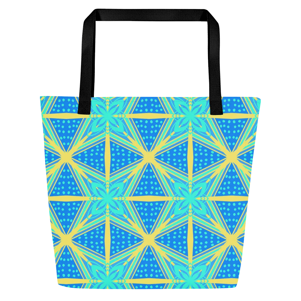 Blue and Yellow Pattern All Over Print Tote product image (2)
