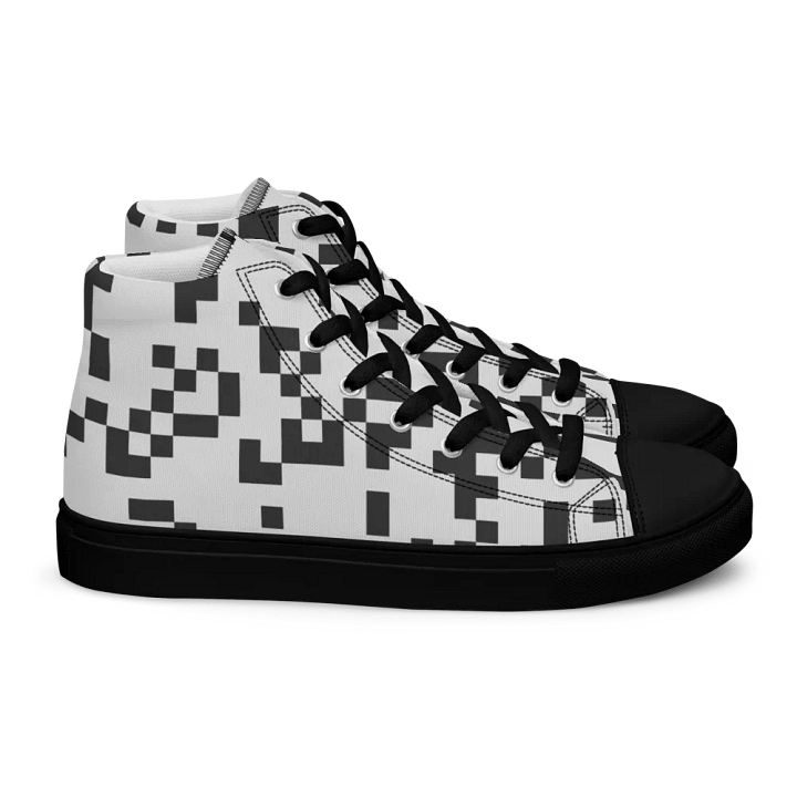 Retro QR Code High Top Canvas Shoes product image (2)