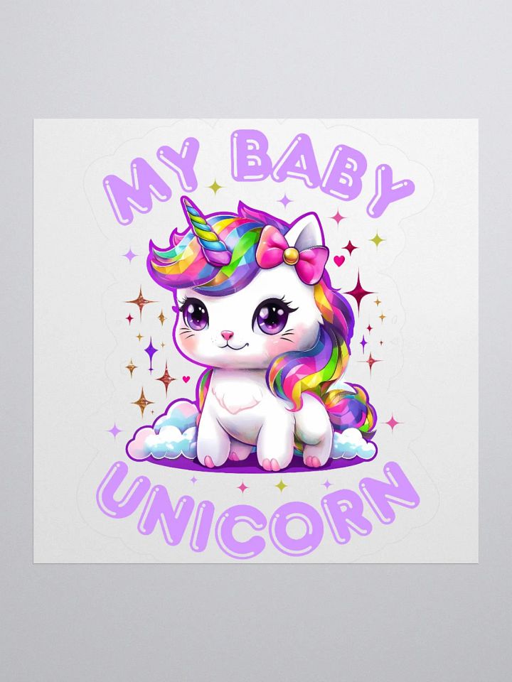 Whimsical Baby Unicorn Kiss Cut Stickers product image (3)