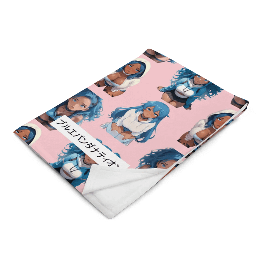 Blue-haired Anime Girl Throw Blanket product image (7)