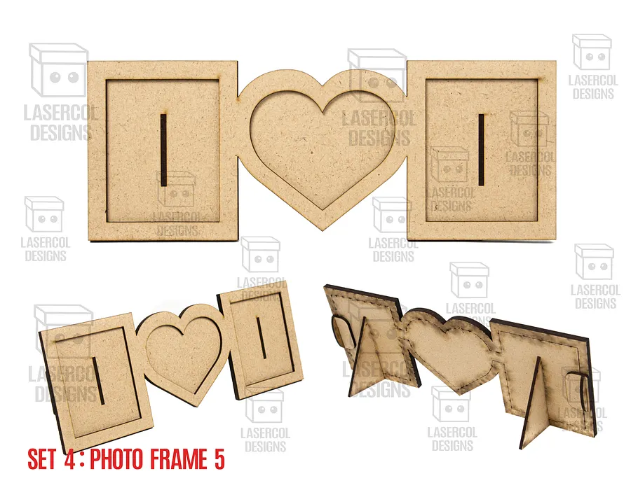 Photo Frames Bundle (Set 1-2-3-4) - Laser Cut Files product image (10)