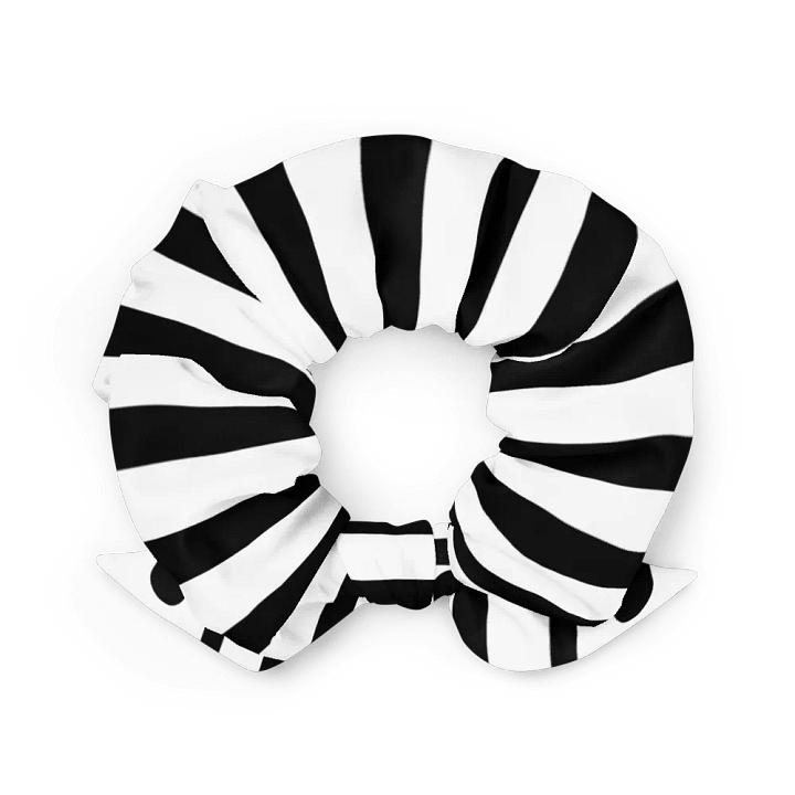 Black and White stripes and hearts/All-Over Print Scrunchie by Sublicolor product image (2)