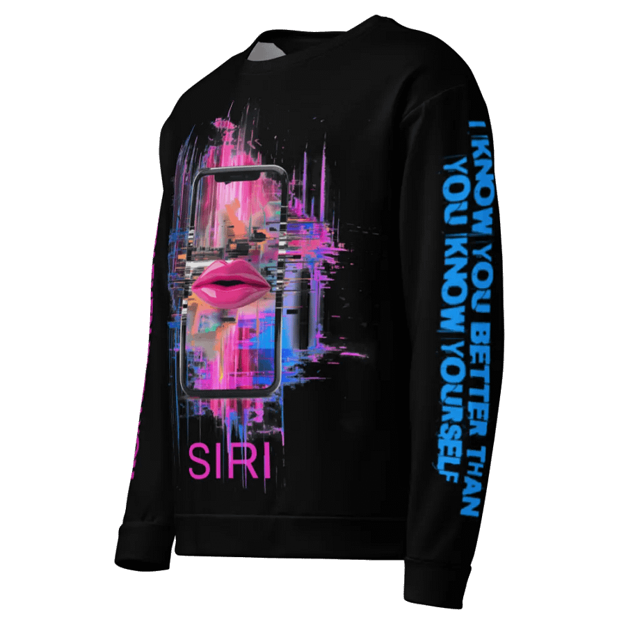 DARK SIRI OBSESSION SWEATSHIRT - GOTH CYBERPUNK STATEMENT TECHWEAR product image (3)