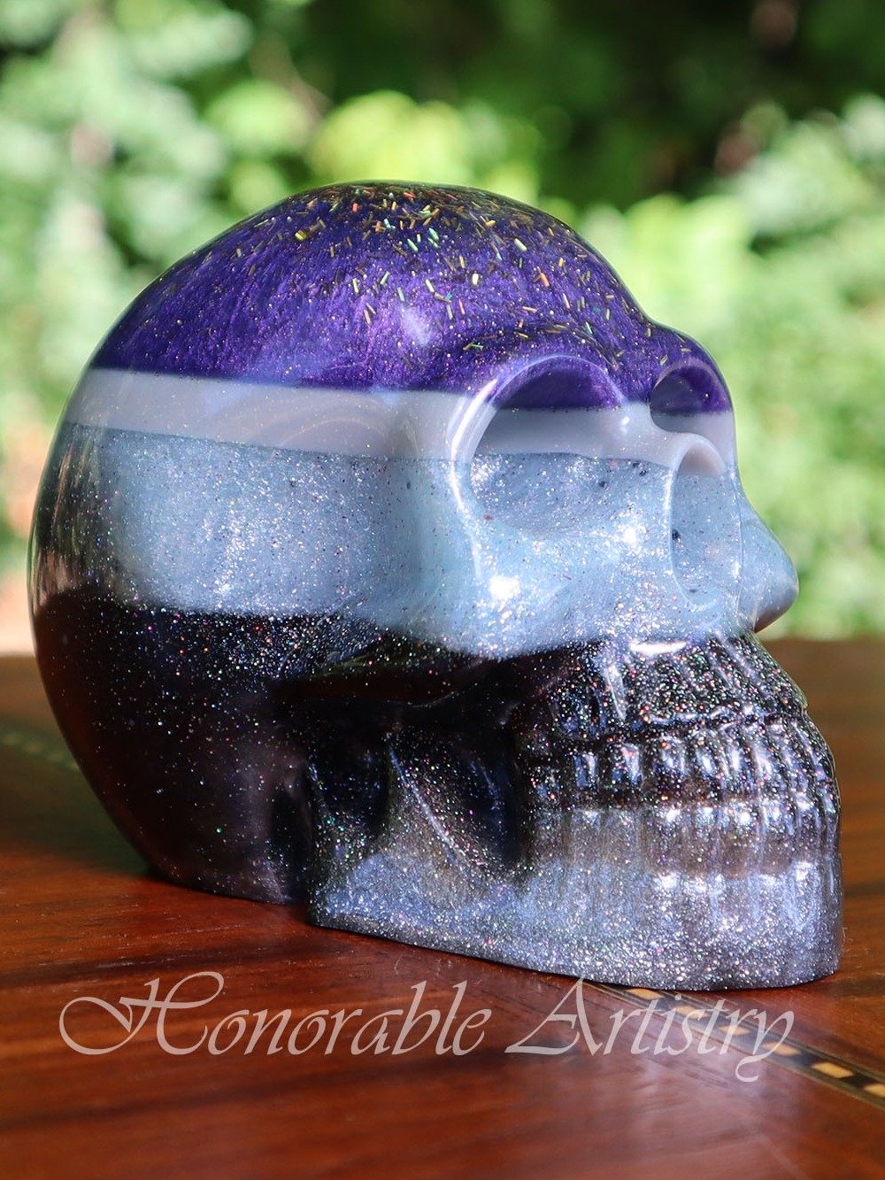 Accidental Almost Ace Flag Mix Resin Skull product image (2)