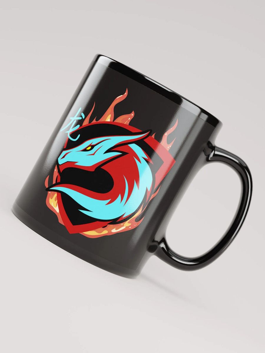 Dragon Emblem Black Glossy Mug product image (6)