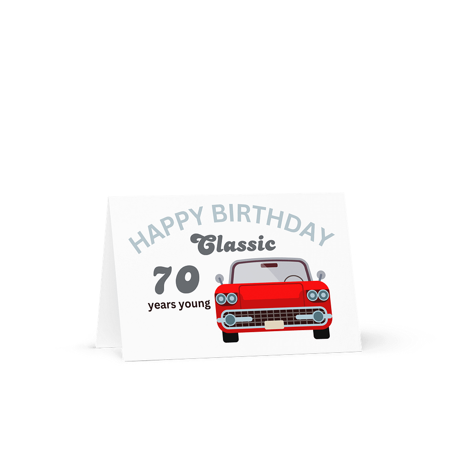 Classic Car 70th Birthday Greeting Card product image (2)