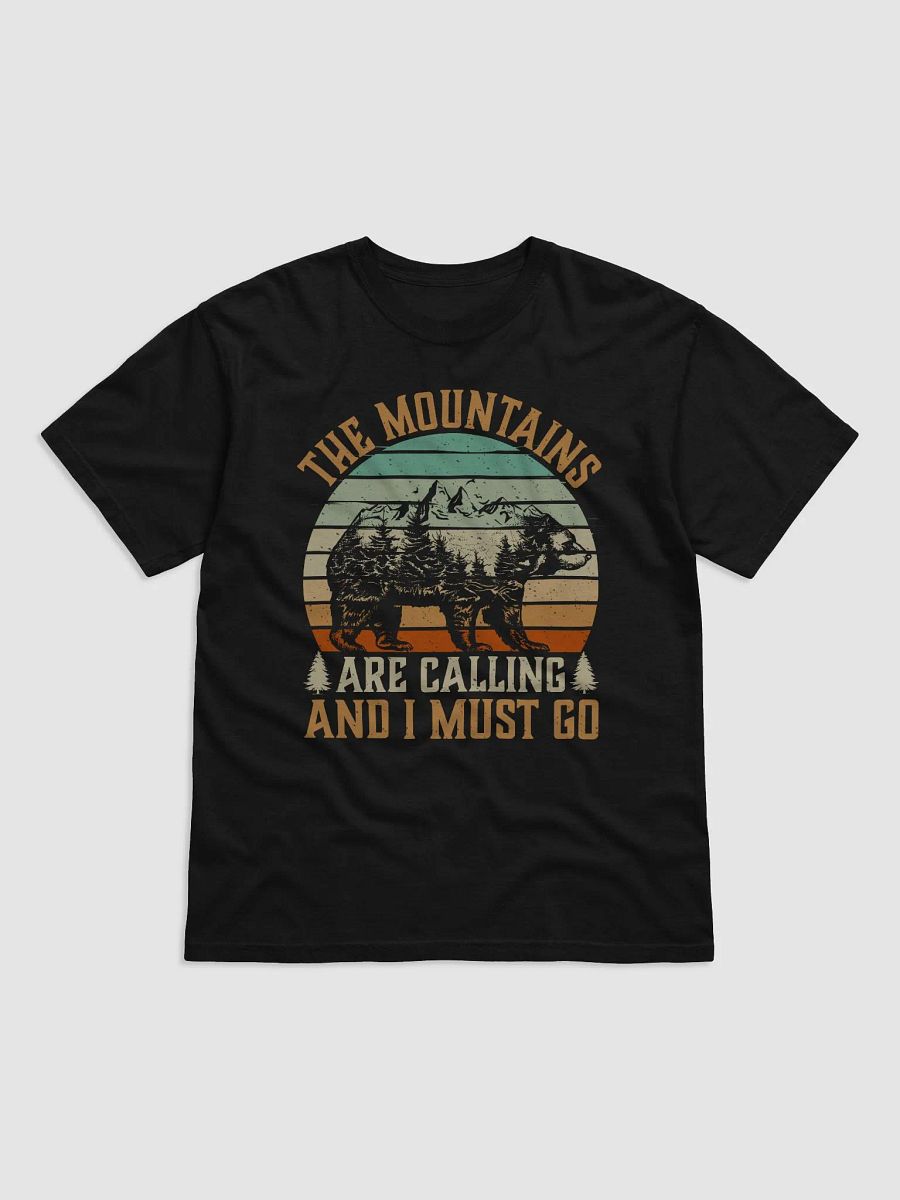 The Mountains Are Calling I Must Go Hiking Quote Unisex Heavyweight T-Shirt product image (4)