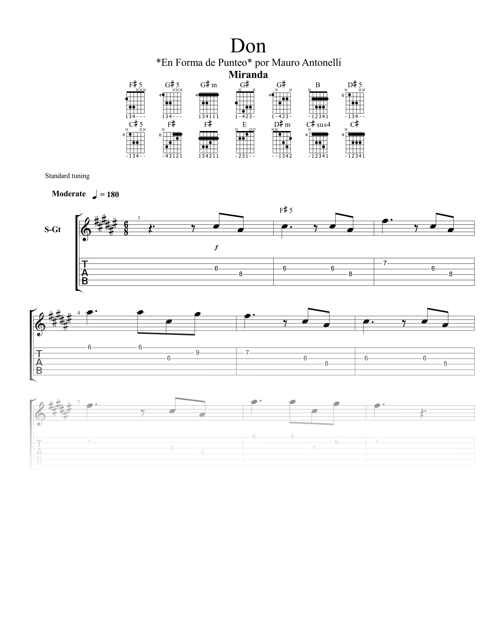 Don - Partitura + Tabs + Acordes + Pista product image (1)