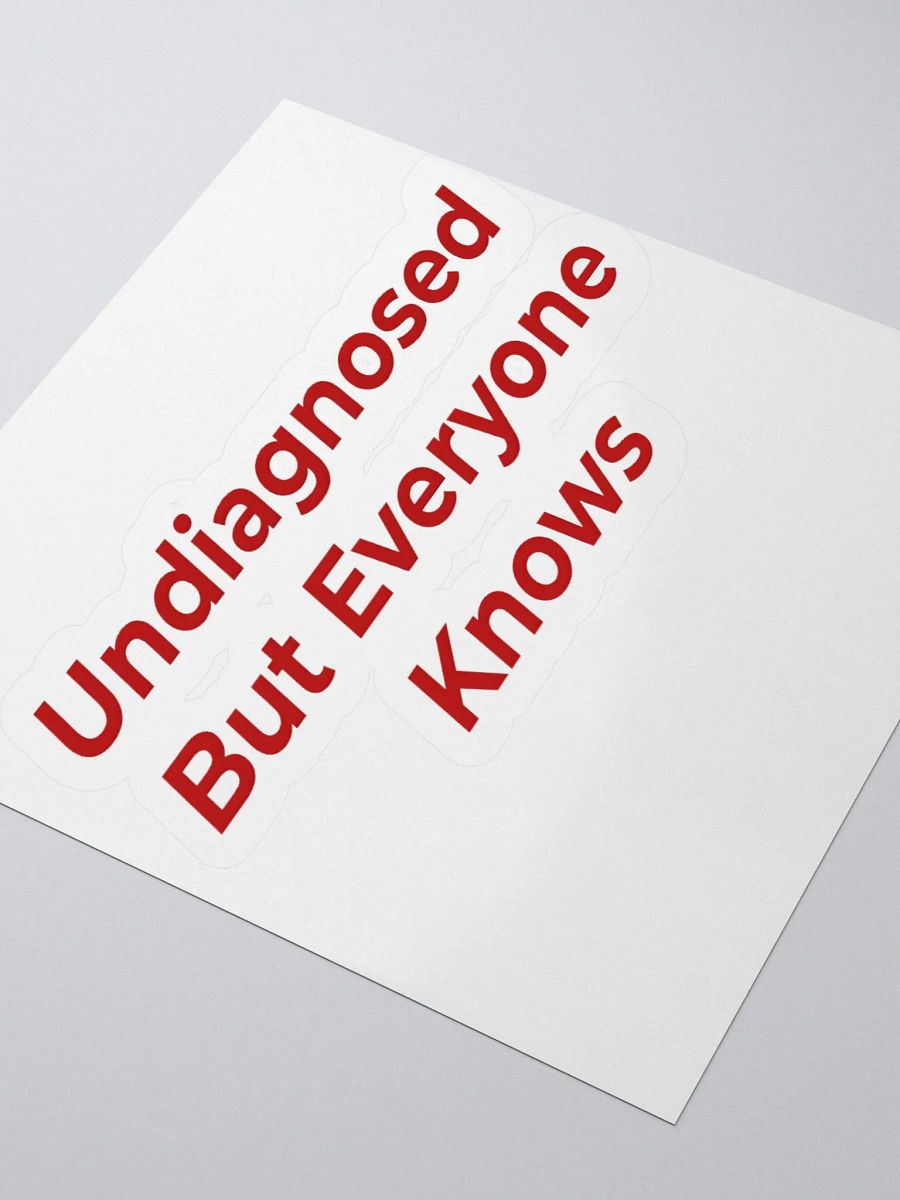 Undiagnosed But Everyone Knows Sticker product image (3)