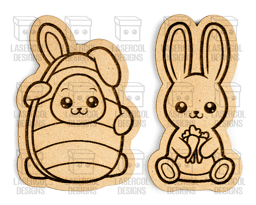 Easter Bunny Paint Kit DIY Cut Outs Set 4 - Laser Cut Files product image (5)