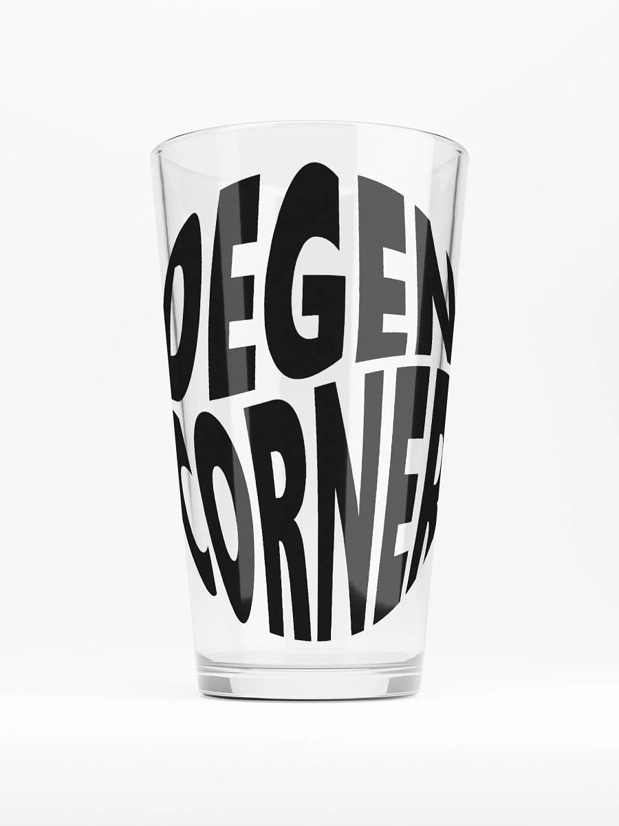 Degen Corner - Pint glass (dark logo) product image (1)