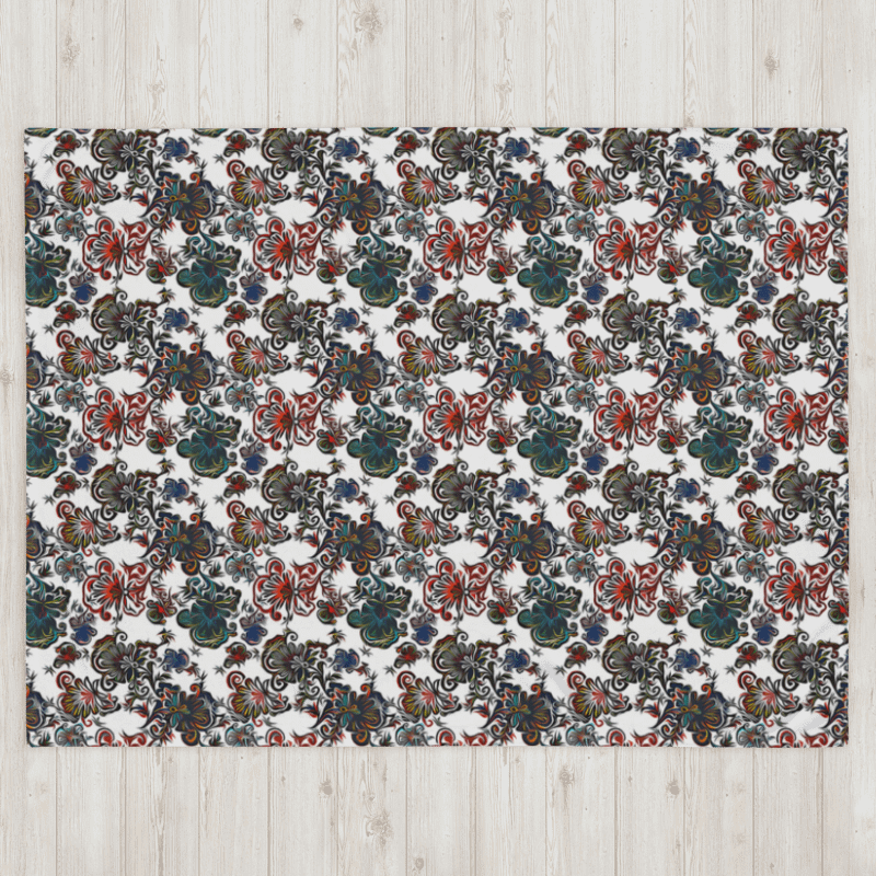 Mysterious Flowers | Throw Blanket product image (4)