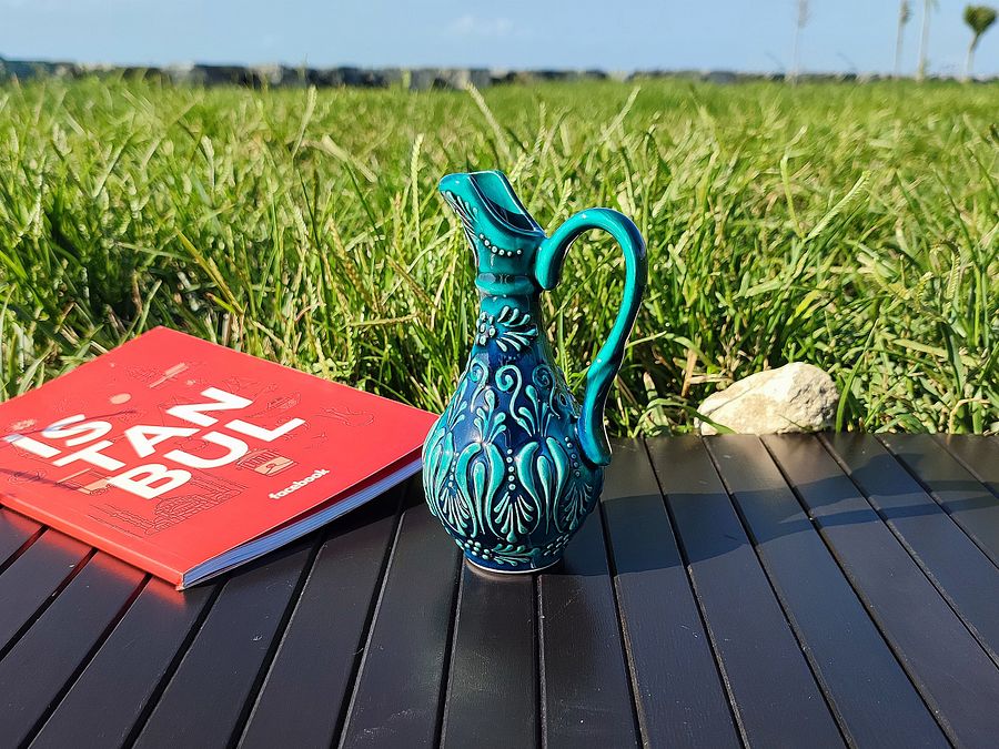 Handcrafted Ceramic Olive Oil Jug – Small Artisanal Oil Dispenser for Kitchen & Dining product image (5)