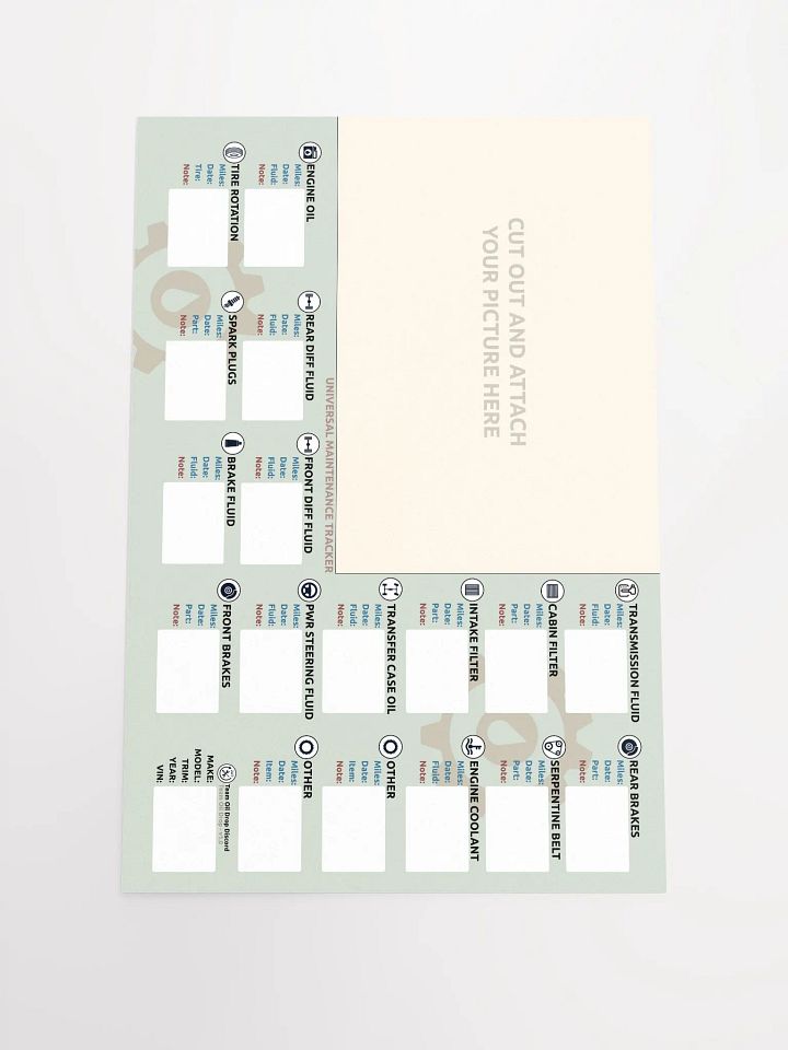 Universal Maintenance Tracker product image (2)