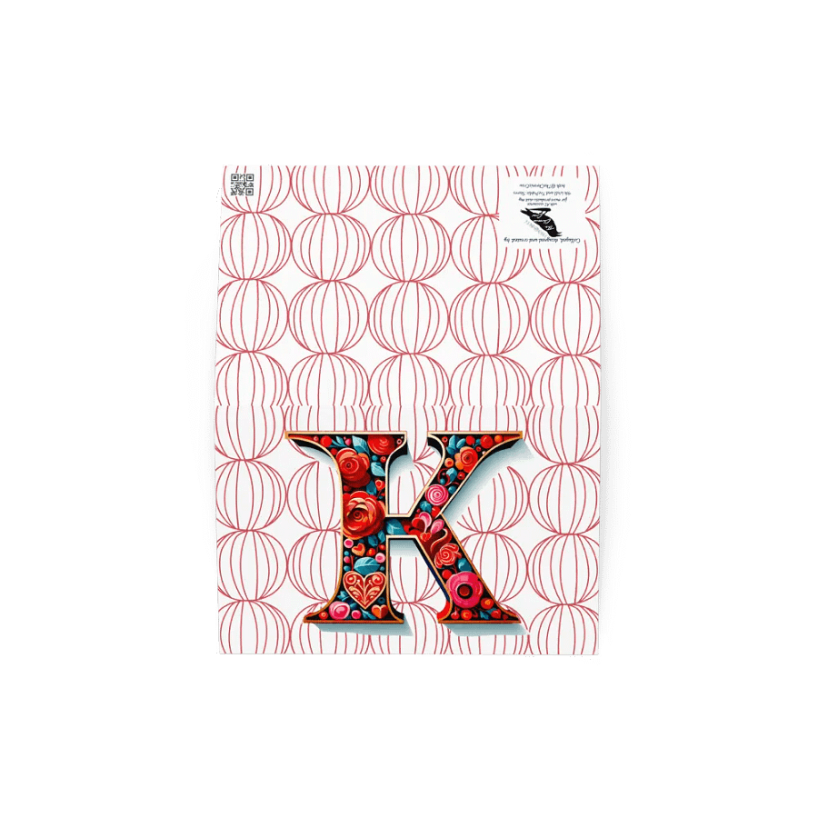 Valentine’s Monogram Letter K(1) Card product image (3)