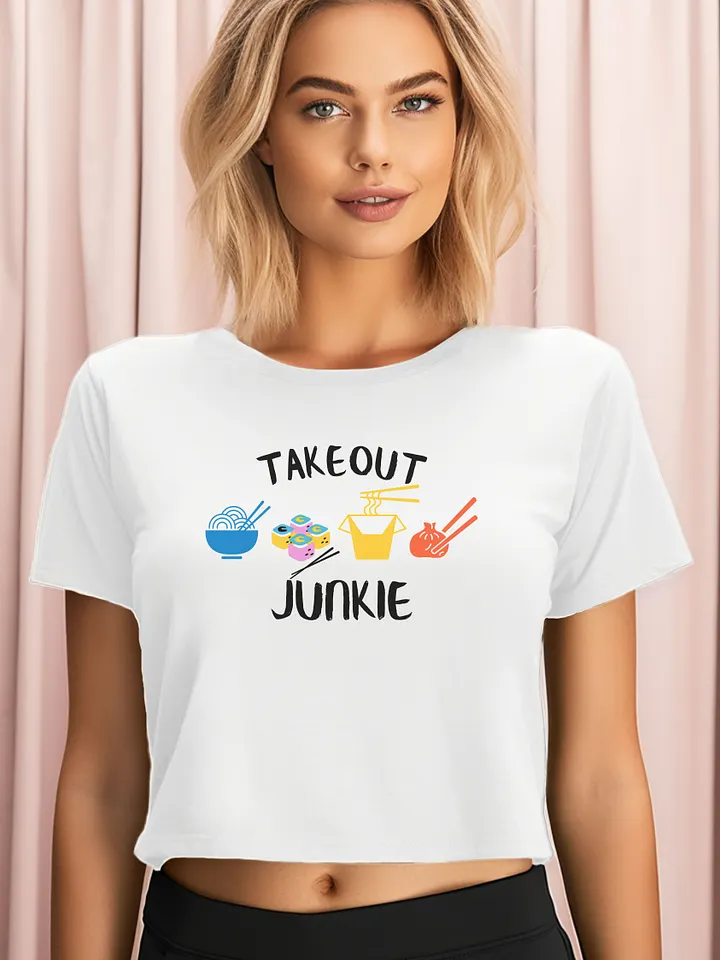 Takeout Junkie - Asian Food - AS Colour Women's Premium Crop Top - Light Colors product image (1)