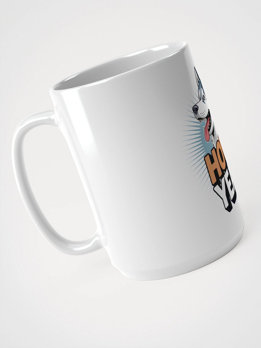Howl Yeah! Playful Husky White Glossy Mug product image (3)